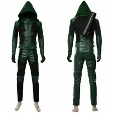 Green Arrow Season 8 Oliver Queen Cosplay Costume@