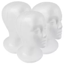 SHANY Styrofoam Model Heads/Hat Wig Foam Mannequin - 11" Round base - 3 pieces