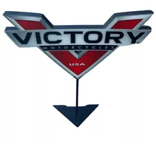 VICTORY MOTORCYCLES SIGN. Dual Sided