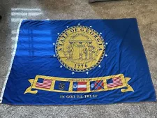 State of Georgia flag 70x48 1776 Constitution In God We trust