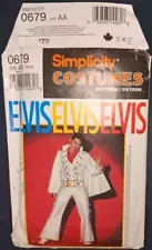 UNCUT Simplicity 8651/0679 Elvis KNIT 70s Jumpsuit Cape Costume pattern sz 34-38