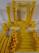 Slot Car Track Bridge Beams Yellow Large Lot Artin Accessories Racing Adjustable