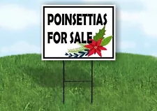 POINSETTIAS FOR SALE CORNER FLOWER Yard Sign with Stand LAWN SIGN