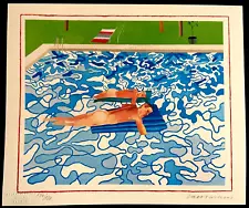 David Hockney "California" Lithograph COA, 180 ex. certified, stamp