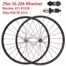 29er Mountain Bike Carbon Fiber Wheelset 34/36x20mm Disc Brake 4 Pawl XD MS Hub