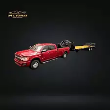 Greenlight 2021 RAM 2500 4X4 w/ Gooseneck Trailer & Ramps 1:64