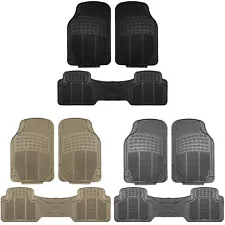 Universal Fit Rubber Car Floor Mats Tactical Fit Heavy Duty 3pc Set