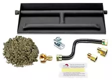 Vented Gas Fireplace Dual Row Burner W/ Connection Kit and BONUS FREE EMBERS!