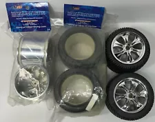 Pro-Line 40 Series Chrome Rims And Street Tires Set Of 4 NEW