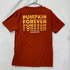 Starbucks T-Shirt Pumpkin Forever M Spice Oran Employee Uniform Coffee Latte