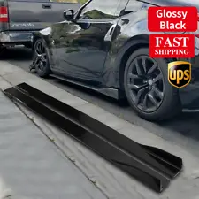 For Nissan 350Z 370 86.6" Side Skirt Extension Rocker Panel Splitter Black (For: 2003 Nissan 350Z)