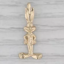 Bugs Bunny Pendant 14k Yellow Gold Warner Brothers Cartoon Rabbit Souvenir