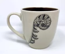 LAURA ZINDEL Pottery Vermont Art Studio COILED SWORD FERN PLANT Mug LARGE