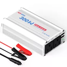 Redodo 300W Car Power Inverter 12V DC to 120V AC Converter Adapter