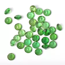 Natural Green Chrome Tourmaline 3mm Round loose Gemstone for sale 50 Piece