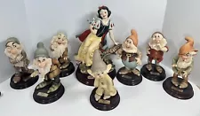 Vintage Disney Giuseppe Armani Snow White and Seven Dwarfs Statues Figurines