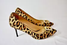 CHARLOTTE OLYMPIA Horse hair Animal Print Shoes Size 40/9 On Sale sn