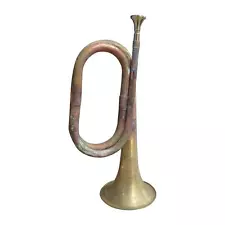 Solid Copper and Brass Bugle 12.60inch Scout Bugle for Cavalry School Beginner