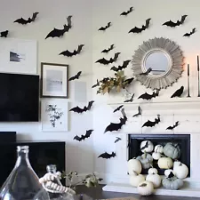 Bat Wall Decals for Sale Halloween Art Spooky Sticker Set Decor Realistic 3d