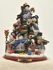 ‘09 Thomas Kinkade Bradford Exch. Home For The Holidays Illuminated Snowman Tree