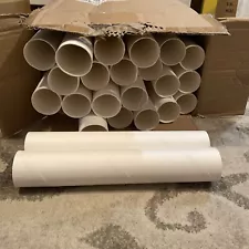 Cardboard Tubes 10” long Crafts White 1.5” Diameter