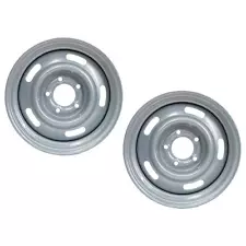 GM Rally Truck Wheel Set, 5 on 5 BP, 15x8, Silver