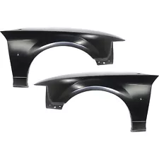 Fender Set For 1999-2004 Ford Mustang Front Primed Steel w/Emblem Provision Pair