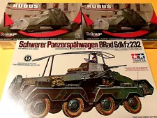 3 DAY SALE!!! Tamiya 1/35 Panzerspahwagen Sdkfz232 + (2) Mirage 1/35 "KUBUS"