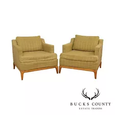 Mid Century Modern Pair Lounge Chairs