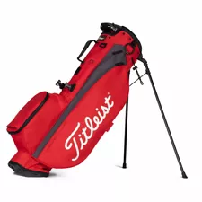 MINT Titleist Golf 2021 Players 4 Stand Bag 4-way Top - Red / Graphite