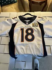 NIKE Peyton Manning Broncos Super Bowl 50 Jersey Size 48 Stitched W/ PATCHES