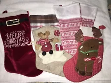 Christmas stockings mixed group of 5