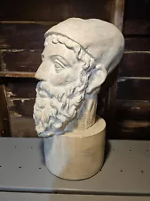 Greek Roman King God ZEUS JUPITER Bust Head Handmade Statue Sculpture 6.25 in