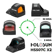 Holosun HE507C-GR X2 Multi-Reticle Green Dot Solar Reflex Sight Concealed Carry