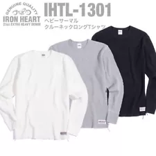 IRON HEART IHTL-1301 Crew Neck Thermal T-Shirt thick waffle 100% cotton FedEx