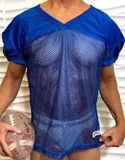 mens - SCHUTT FOOTBALL jersey - VARSITY L - BLUE - MESH - SHORT - PRACTICE Gear