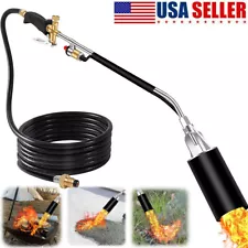 Portable Propane Torch Weed Burner Ice Snow Melter Outdoor Flame Thrower w/ Hose