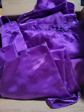 PURPLE Bridal Satin Overlay 58"X58" Square Tablecloth Wedding Decoration