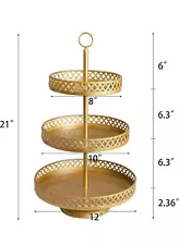 Gold 3 tier cupcake tower 828