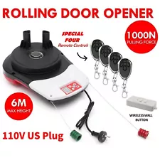 Automatic Roll Up Door Opener,Commercial Garage Roller Door Opener with 4 Remote