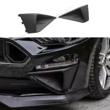 Matte Black Front Fog Light Lamp Cover Trim 2PC For Ford Mustang 2018-2021 Roush