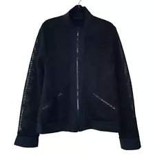 Ultracor Black Stealth Honey Comb Netting Mesh Bomber Jacket - Large