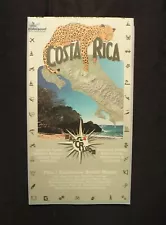 COSTA RICA PAPER MAP 2005 TRAVEL BROCHURE SOUVENIR CENTRAL AMERICA ACTIVITIES