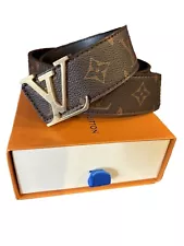 Louis Vuitton Gold and Brown Reversible Belt Size 110cm