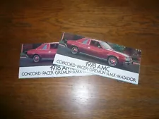 1978 American Motors Concord Pacer Gremlin Sales Brochure- Vintage- Two For One