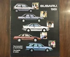 1989 Subaru XT6 XT GL Justy GL DL RX Turbo RS Sedan Wagon Hatchback Brochure