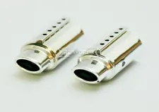 1/10 RC Car TWIN EXHAUST SET OVAL Scale Muffler For Body Shell CHROME