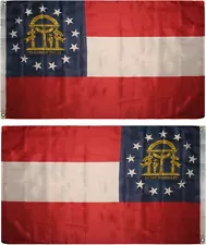 3x5 State of Georgia Flag 3'x5' Banner Super Polyester 100D Grommets premium