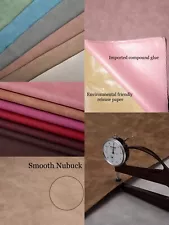 33 Colors Smooth Nubuck / Suede Vinyl Fabric Faux Leather 52" Wide By Yard