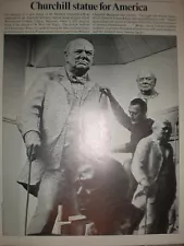 Franta Belsky bronze sculpture Winston Churchill for Fulton Missouri 1971